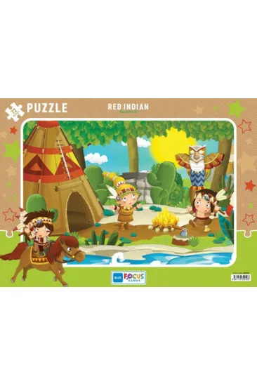 Blue Focus Red Indian (Kızılderili) - Puzzle 72 Parça Blue Focus Red Indian (Kızılderili) - Puzzle 72 Parça