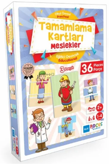Blue Focus Tamamlama Kartları Meslekler - Eğitici Oyunlar 36 Parça Blue Focus Tamamlama Kartları Meslekler - Eğitici Oyunlar 36 Parça