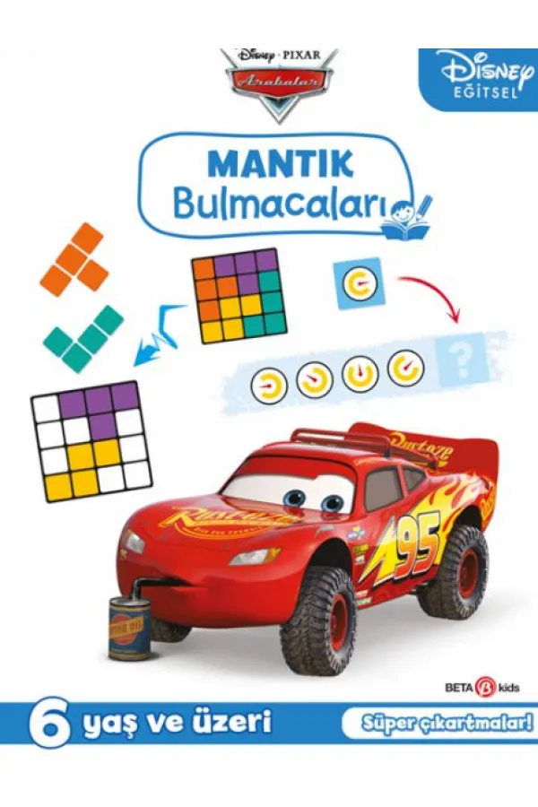 Disney Eğitsel Arabalar Çıkartmalı Mantık Bulmacaları