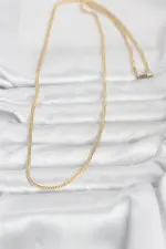 CM 14K Gold Renk Dolgun Zincir Model 60 cm Kadın Kolye CM 14K Gold Renk Dolgun Zincir Model 60 cm Kadın Kolye