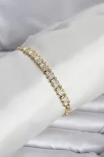 Xuping Model Zirkon Taşlı Gold Renk Kadın Bileklik