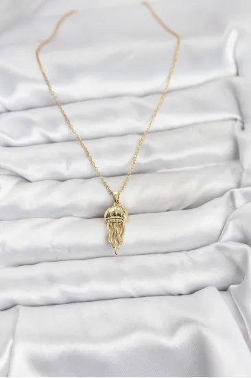 316L Çelik Zincir Gold Renk Deniz Anası Model Zirkon Taşlı Kadın Kolye 316L Çelik Zincir Gold Renk Deniz Anası Model Zirkon Taşlı Kadın Kolye