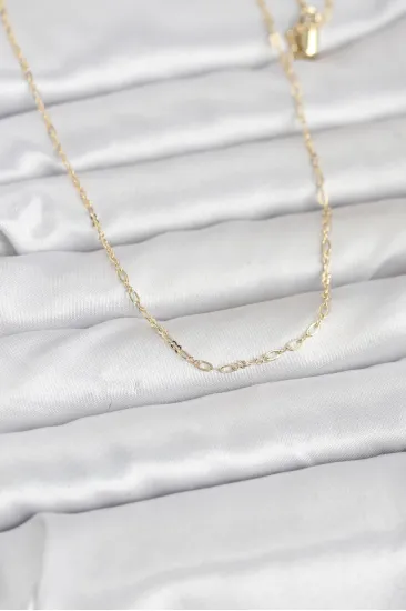 CM 14K Gold Renk 60 cm Zincirli Kadın Kolye CM 14K Gold Renk 60 cm Zincirli Kadın Kolye