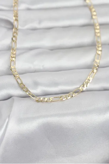 CM 14K Gold Renk Kuşgözü Zincir Model 60 cm Kadın Kolye CM 14K Gold Renk Kuşgözü Zincir Model 60 cm Kadın Kolye