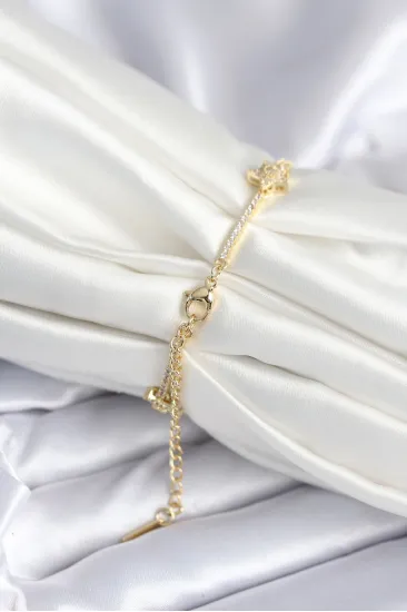 Pirinç Gold Renk Yıldız Model Kadın Bileklik Pirinç Gold Renk Yıldız Model Kadın Bileklik
