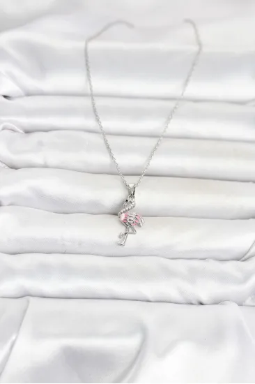 316L Çelik Zincir Gümüş Renk Flamingo Model Kadın Kolye 316L Çelik Zincir Gümüş Renk Flamingo Model Kadın Kolye