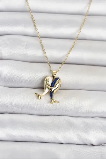 316L Çelik Zincir Gold Renk Dolphin Model Kadın Kolye 316L Çelik Zincir Gold Renk Dolphin Model Kadın Kolye