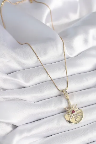 316L Çelik Gold Renk Zirkon Taşlı Yıldız Model Kadın Kolye 316L Çelik Gold Renk Zirkon Taşlı Yıldız Model Kadın Kolye