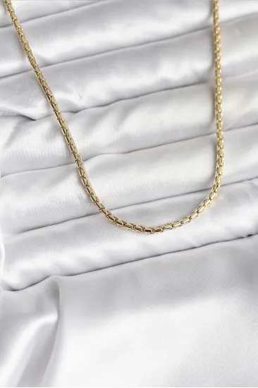 14K Gold Renk Kaplama Zincir Model CM Kadın Kolye 14K Gold Renk Kaplama Zincir Model CM Kadın Kolye