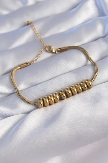 316L Çelik Gold Renk Oval Figürlü Bileklik 316L Çelik Gold Renk Oval Figürlü Bileklik