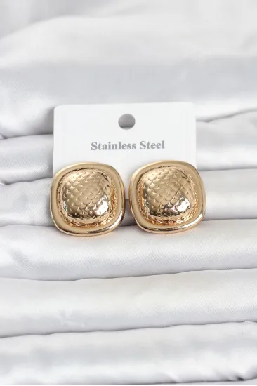 316L Çelik Gold Renk Düğme Model Kadın Küpe 316L Çelik Gold Renk Düğme Model Kadın Küpe