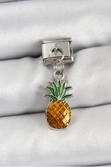 316L Çelik Sallantılı Ananas Model Gümüş Renk Nomination Charm 316L Çelik Sallantılı Ananas Model Gümüş Renk Nomination Charm