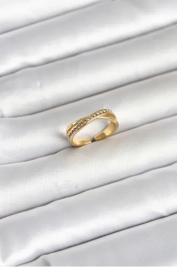 316L Çelik Gold Renk Zirkon Taşlı Kadın Yüzük 316L Çelik Gold Renk Zirkon Taşlı Kadın Yüzük