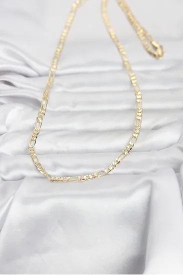 CM 14K Gold Renk Kuşgözü Zincir Model 60 cm Kadın Kolye CM 14K Gold Renk Kuşgözü Zincir Model 60 cm Kadın Kolye