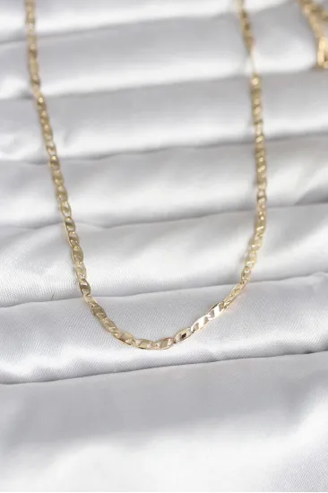 CM 14K Gold Renk Yassı Zincir Model 60 cm Kadın Kolye CM 14K Gold Renk Yassı Zincir Model 60 cm Kadın Kolye