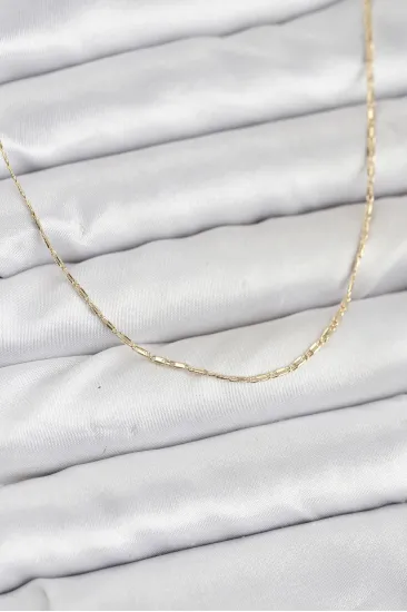 CM 14K Gold Renk Kesme Model 60 cm Kadın Kolye CM 14K Gold Renk Kesme Model 60 cm Kadın Kolye