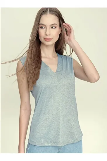 Kadın Gri Yeni Sezon Yumuşak Dokulu Kaliteli Kolsuz Sıfır Kol T-shirt Bluz 2892140 Kadın Gri Yeni Sezon Yumuşak Dokulu Kaliteli Kolsuz Sıfır Kol T-shirt Bluz 2892140