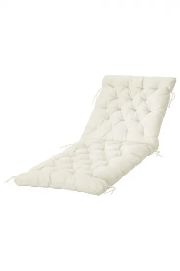 Şezlong Minderi, Bej Renk 190x60 cm Bağcıklı Minder İç-Dış Mekan Şezlong Minderi, Bej Renk 190x60 cm Bağcıklı Minder İç-Dış Mekan