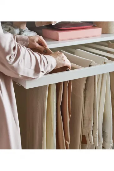 IKEA Komplement Sürgülü Pantolon Askısı, Beyaz 100x35 Cm IKEA Komplement Sürgülü Pantolon Askısı, Beyaz 100x35 Cm