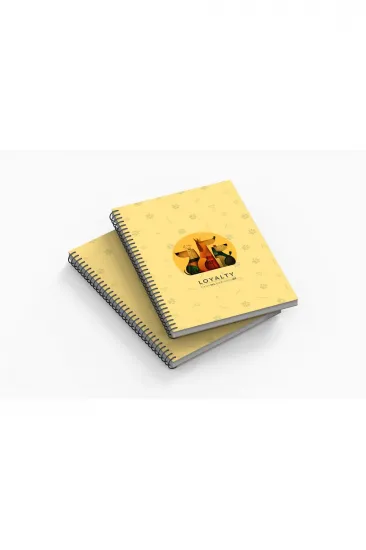 A5 Karton Kapak Spiralli Çizgisiz Defter/ 96 Sayfa/Tematik Seri No: 5 “Asalet” Royalty