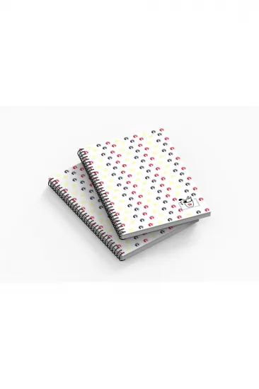 A5 Boyut Kalın Karton Kapak Spiralli 96 Sayfa Çizgisiz Okul Defteri / İkonik Seri Koleksiyonu