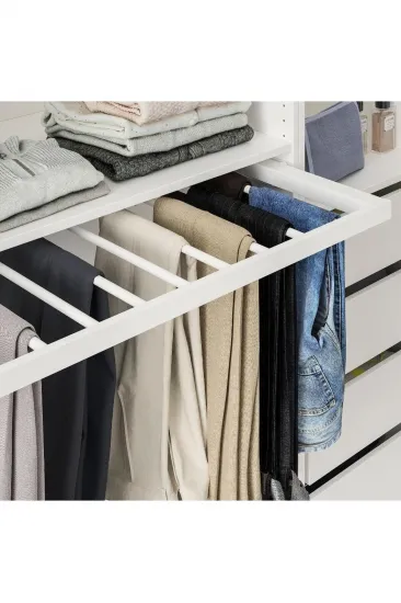 IKEA Komplement Sürgülü Pantolon Askısı, Beyaz 100x58 Cm IKEA Komplement Sürgülü Pantolon Askısı, Beyaz 100x58 Cm
