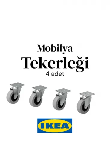 RILL mobilya tekerleği, gri, tekerlek çapı 50 mm (4 adet)