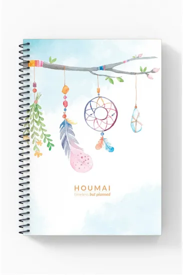 Karton Kapak A5 96 Sayfa Spiralli Defter, Houmai Serisi Özel Koleksiyonu,Çizgili Karton Kapak A5 96 Sayfa Spiralli Defter, Houmai Serisi Özel Koleksiyonu,Çizgili