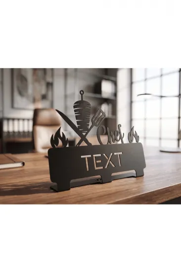 Kişiye Özel Hediyelik Aşçılık Chef Restoran Tasarımlı Metal Masaüstü İsimlik Kişiye Özel Hediyelik Aşçılık Chef Restoran Tasarımlı Metal Masaüstü İsimlik