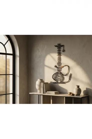 Modern Metal Nargile Tasarım Duvar Tablosu Otantik Kafe Restoran Salon Duvar Dekoru Modern Metal Nargile Tasarım Duvar Tablosu Otantik Kafe Restoran Salon Duvar Dekoru