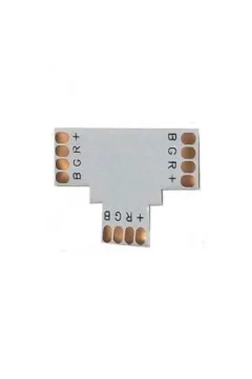 T Tip RGB Şerit LED Bağlantı Aparatı - Beyaz Plastik T Tip RGB Şerit LED Bağlantı Aparatı - Beyaz Plastik