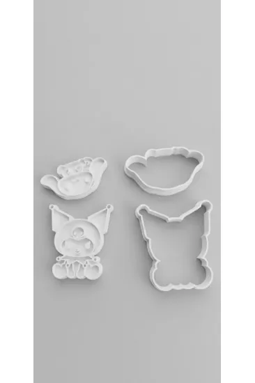 Kuromi ve My Melody Kurabiye / Şeker Hamuru Kalıp Seti (4 Parça)
