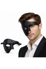 Siyah Yarım Erkek Maske – Phantom Parti & Balo Maskesi (5637) Siyah Yarım Erkek Maske – Phantom Parti & Balo Maskesi (5637)