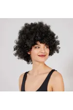 Siyah Renk Kıvırcık Afro Bonus Peruk (5637) Siyah Renk Kıvırcık Afro Bonus Peruk (5637)