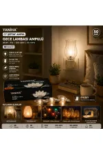 50 ADET ŞEFFAF GECE LAMBASI AMPUL E14 - 10W C7 (5637) 50 ADET ŞEFFAF GECE LAMBASI AMPUL E14 - 10W C7 (5637)