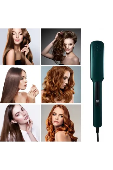 2 In1 110V-220V Saç Düzleştirici Seramik Sır Hızlı Isıtma Ve Şekil Verme (5637)