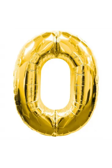0 Rakamlı Folyo Balon Gold Renk  40 inç (5637)