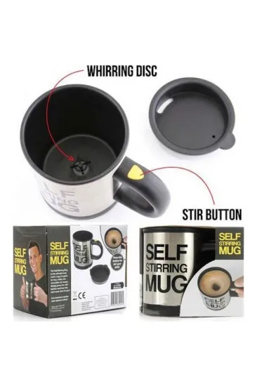 Karıştırıcı Özellikli Mikser Kupa Bardak Self Stirring Mug (5637)