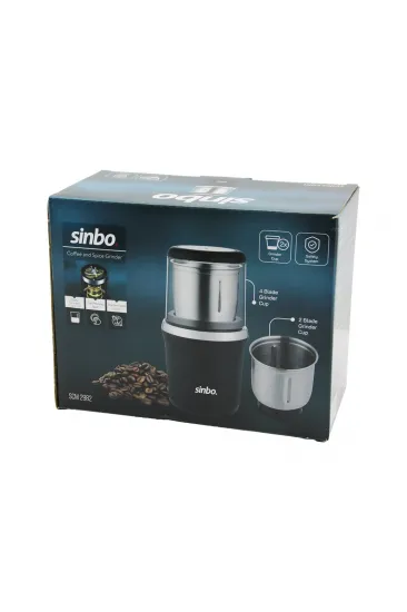KAHVE - BAHARAT ÖĞÜTÜCÜ MAKİNE 2PCS ÇELİK ÖĞÜTME HAZNESİ=2 BIÇAKLI - 4 BIÇAKLI 100GR ÖĞÜTME 200W SCM-2982 (5637)