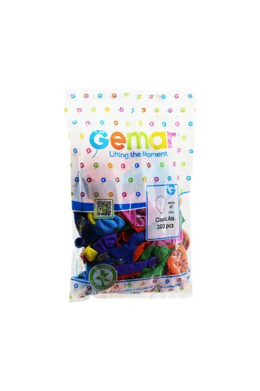 10 İNÇ - 26CM KARIŞIK RENKLİ BASKILI  BALON (5637)