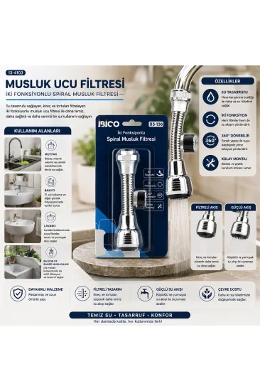 12 ADET MUSLUK UCU FİLTRESİ 2 FONKSİYONLU SPİRALLİ YAYLI - 360° DERECE DÖNEBİLEN BAŞLIK 16-19MM CAŞLIK ÇAPI (5637) 12 ADET MUSLUK UCU FİLTRESİ 2 FONKSİYONLU SPİRALLİ YAYLI - 360° DERECE DÖNEBİLEN BAŞLIK 16-19MM CAŞLIK ÇAPI (5637)