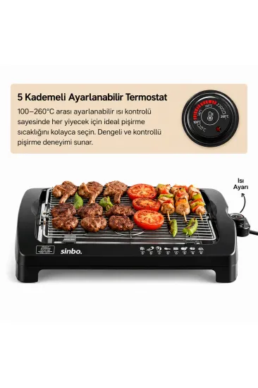 ELEKTRİKLİ IZGARA 2000W SBG-7102 (5637) ELEKTRİKLİ IZGARA 2000W SBG-7102 (5637)