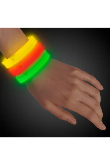 Glow Partisi Glow Ekstra Kalın Fosforlu Bileklik  6 Renk 6 Adet (5637)