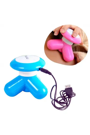 3 Başlıklı Titreşimli USB Şarjlı Mini El Masaj Aleti (5637)