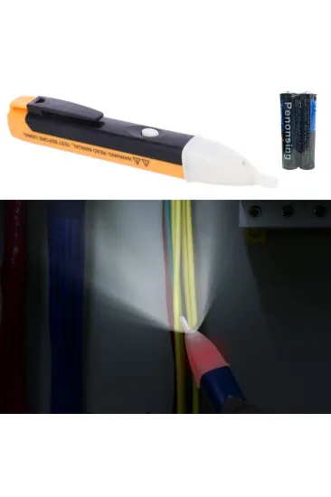 Elektrik Kaçak Dijital Kontrol Kalemi Cihazı -Dedektörlü Temassız Işıklı Kablo Voltaj Test (5637)