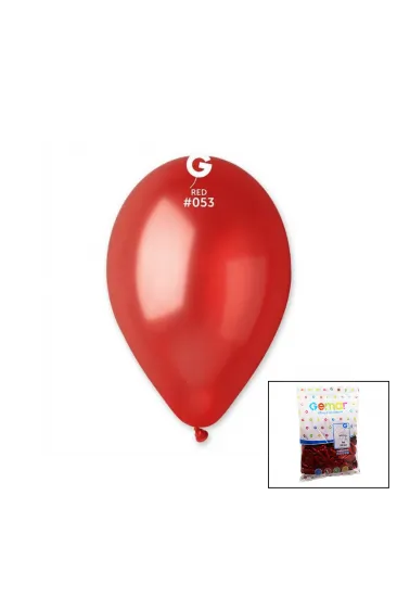 GM-110-53 METALİK - KIRMIZI BALON 11'' - 28CM - 100 PARÇA (5637)