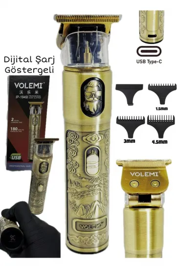 Dijital Göstergeli Saç Sakal Tıraş Makinesi - Sıfıra Yakın - IP-1949 (5637)