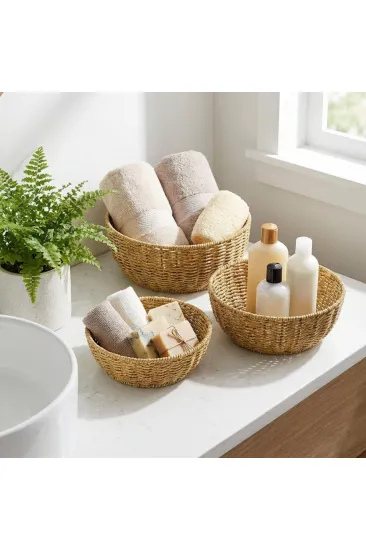 3’lü Plastik Rattan Çanak Seti – Hasır Görünümlü İç İçe Geçebilen Sunum ve Düzenleme Kaseleri, Mutfak & Masaüstü Çok Amaçlı Organizer (5637) 3’lü Plastik Rattan Çanak Seti – Hasır Görünümlü İç İçe Geçebilen Sunum ve Düzenleme Kaseleri, Mutfak & Masaüstü Çok Amaçlı Organizer (5637)