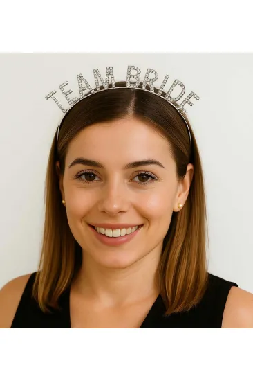 Gümüş Renk Team Bride Taç Plastik – Gelin ve Nedime Tacı (5637)