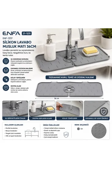 SİLİKON LAVABO MUSLUK MATI 36CM (5637) SİLİKON LAVABO MUSLUK MATI 36CM (5637)